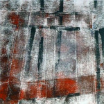Monoprint 6 - werk op papier 25 x 25 cm (2008)